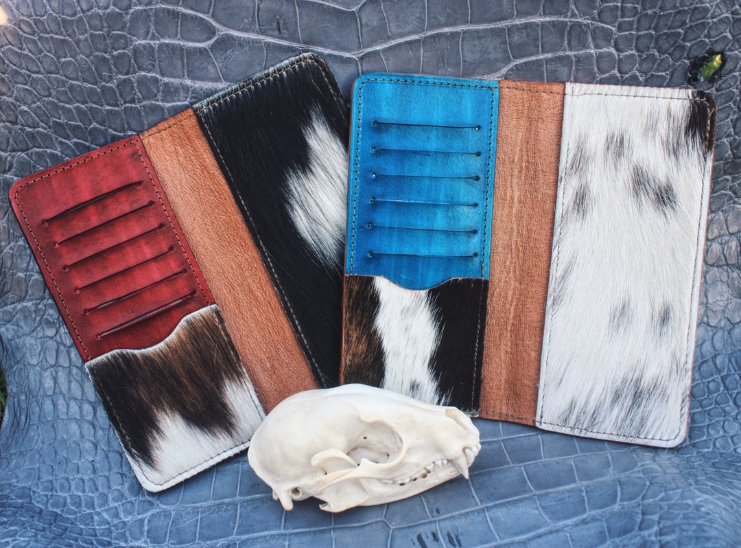 Genuine Cowhide Long Wallet Etsy UK