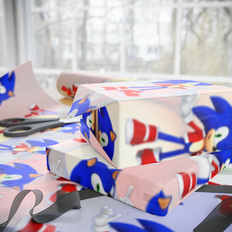 Sonic Wrapping Paper Etsy