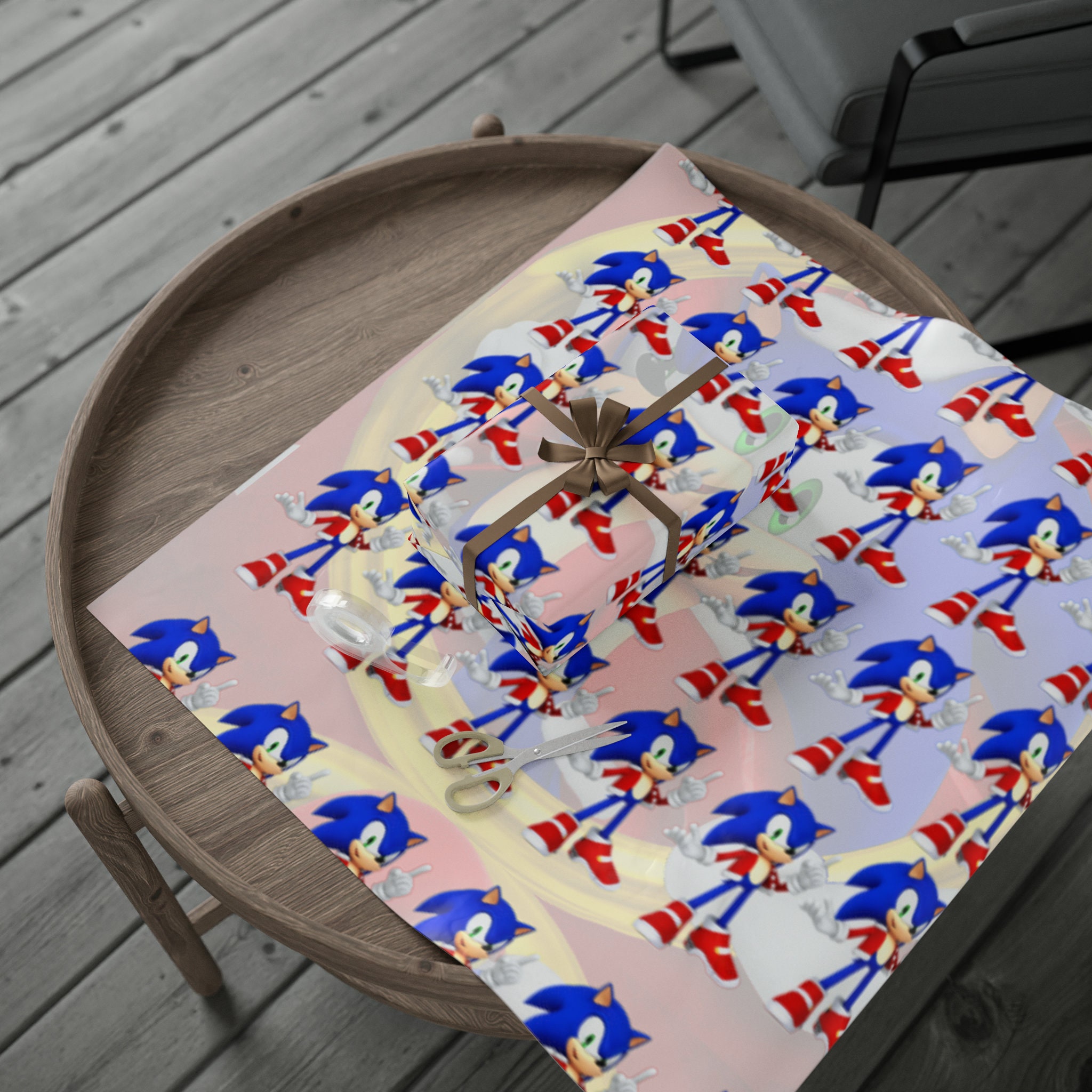 Sonic Wrapping Paper Etsy