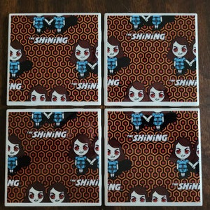 COASTERS - The Shining Ceramic Tile Coasters - Halloween  Decorations -  Limited Quantity -