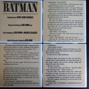 Batman 1989 Novelization Book Coasters! All made using Original 1989 Novelization pages! Fun theater room coasters! Pages will be RANDOM