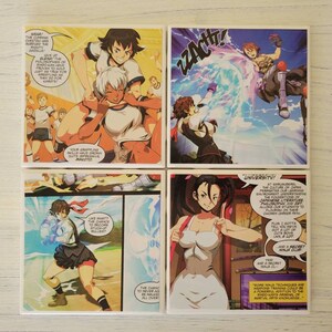 STREET FIGHTER 5 Set of Comic Book Coasters- Repurposed Comic Book Coasters