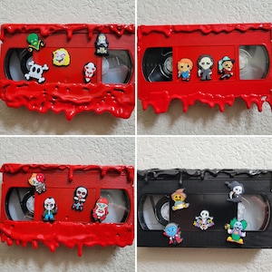 Melted/Bloody VHS - Halloween Party Decor - Theater/Game Room -Original VHS cassettes! Halloween Wall Decor!