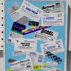 VHS Sticker Wall Art! Original VHS Labels - 80&#39;s/90&#39;s Wall Art - Theater Room, Game Room Art