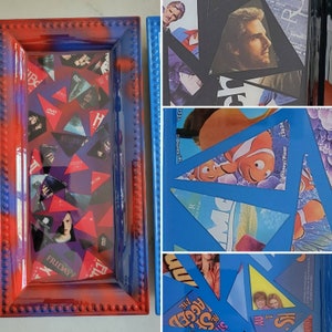 TRAYS - DVD Tray for Phone/Keys/Remote Made Using Original DVDs! Resin Coated Cover Office Accessory!