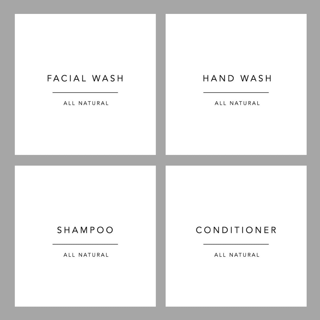 Bath and Body Labels modern Collection. Waterproof. Home | Etsy
