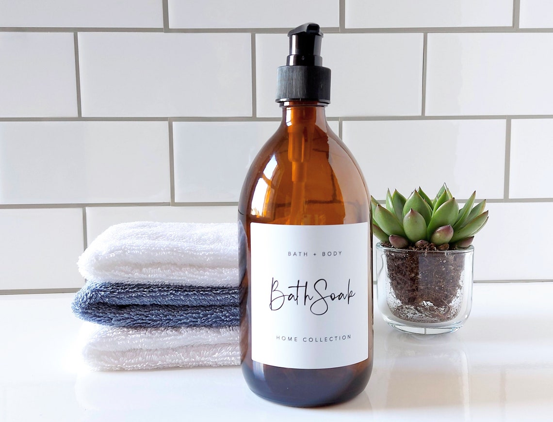 Bath and Body Labels Script Collection. Waterproof. Home Etsy