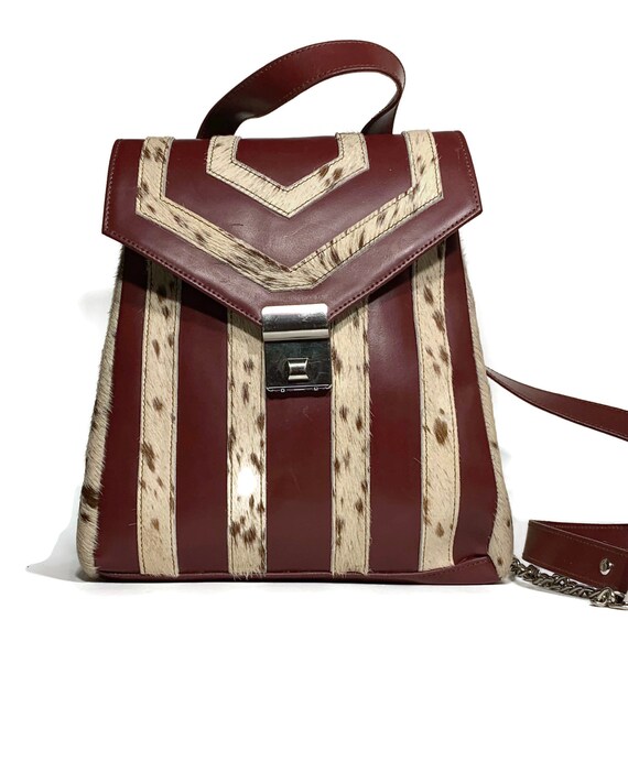 cowhide leather backpack