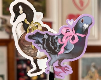 coquette bird stickers | canada goose & rock dove