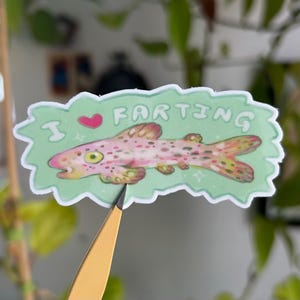 Ich liebe pupsende Fische Sticker