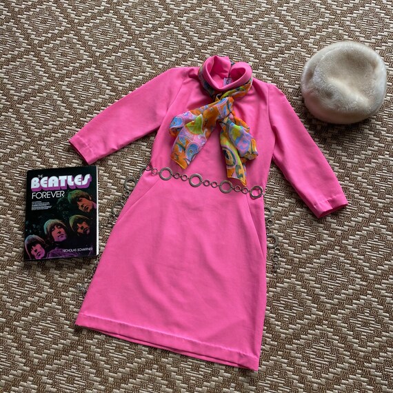 Groovy Pink 60’s Mini Dress