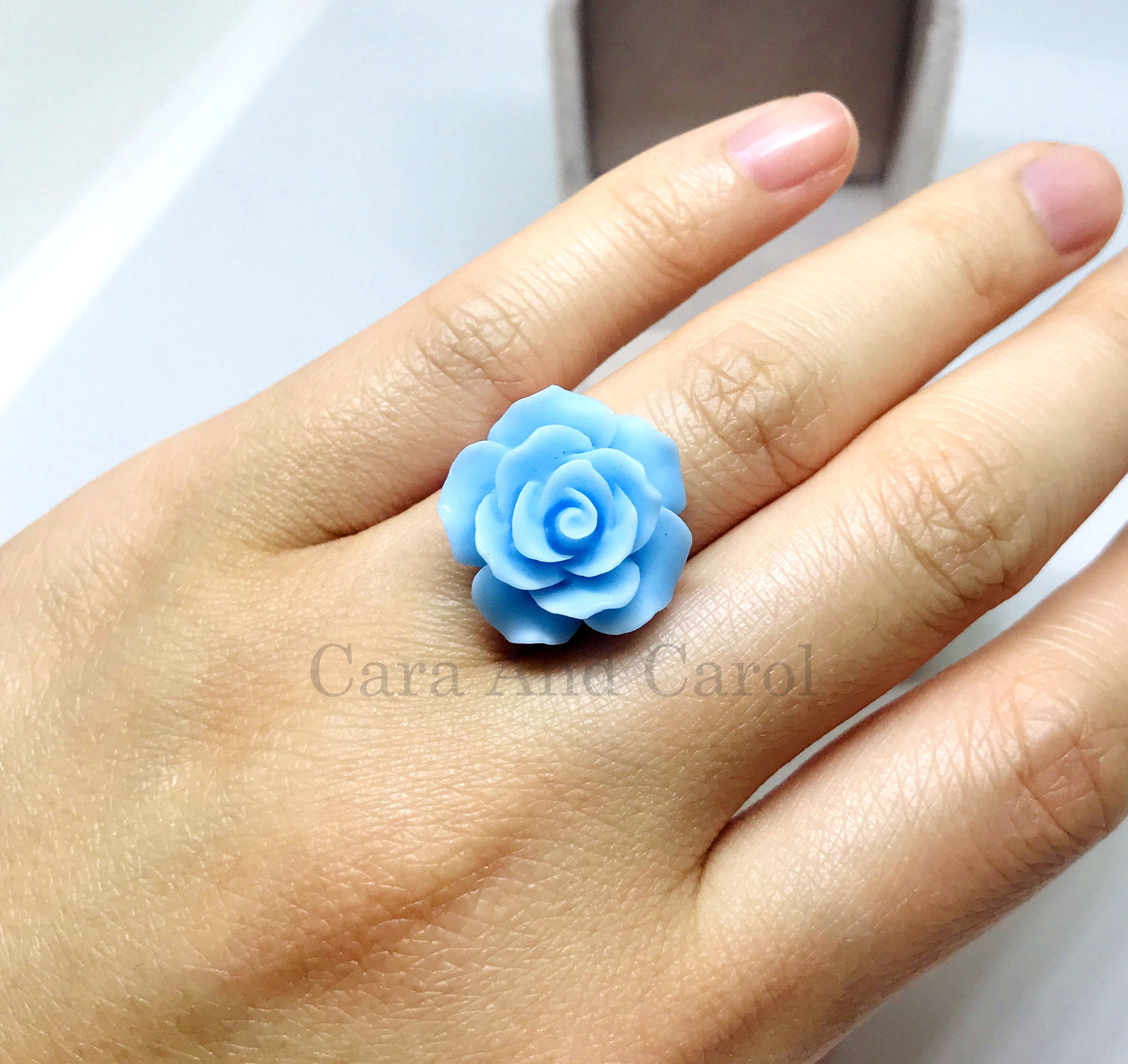 Amazon.com: RIJPEX S925 Sterling Silver Blue Rose Ladies