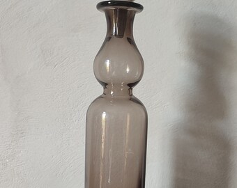 Smoked grey hand made italian glass decanter