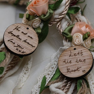 Personalised Charms- Your handwritten messages on personalised charms - Add-on to Ceotha Handfasting Cords ONLY