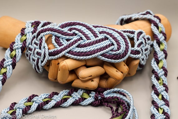 Handfasting Cord Celtic 'nine Knots' Design Taupe Ivory Light Blue Choose  Your Own Colours Custom Love Knot 