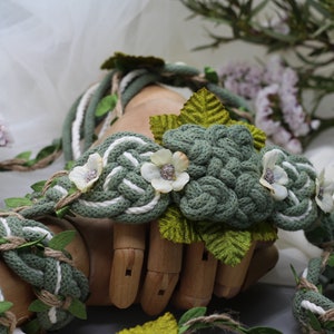 Handfasting Cord - Green Bloom - Bespoke Artisan Celtic Knot Wedding ...