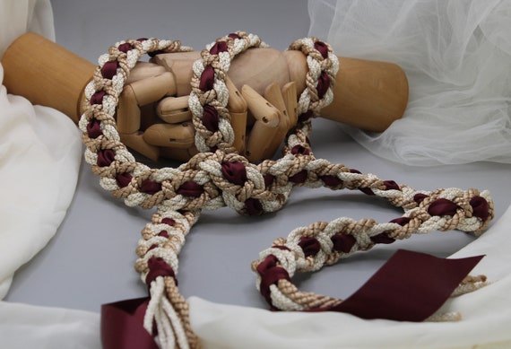 Custom Burgundy Ribbon Loop with Knot