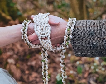 Handfasting Cord - Celtic &#39;Nine Knots&#39; Deluxe+ Design - Metallic Gold - Custom Infinity Love Knot wedding handtying cord/ribbon/rope/sash