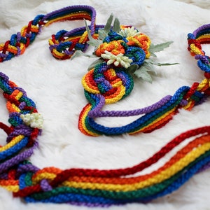 Handfasting Cord - Bloom: Rainbow - Bespoke Artisan Handfasting Cord ...
