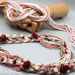 Handfasting Cord - Infinity Tie - Seven Knot Wild Rose customise your colours - Original Ceotha Love Knot Design