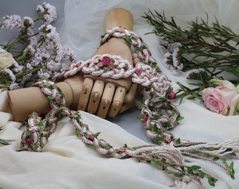 Handfasting Cord 'fae Garden' Rose Gold Bespoke Celtic Love