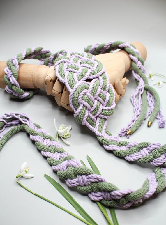 Handfasting Cord 'hearts Entwined' Lavender and Sage Sustainable Cotton  Custom Celtic Heart Love Knot Wedding Handtying Cord/ribbon/rope -   Canada