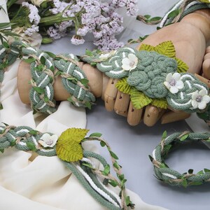 Handfasting Cord - Green Bloom - Bespoke Artisan Celtic Knot Wedding ...
