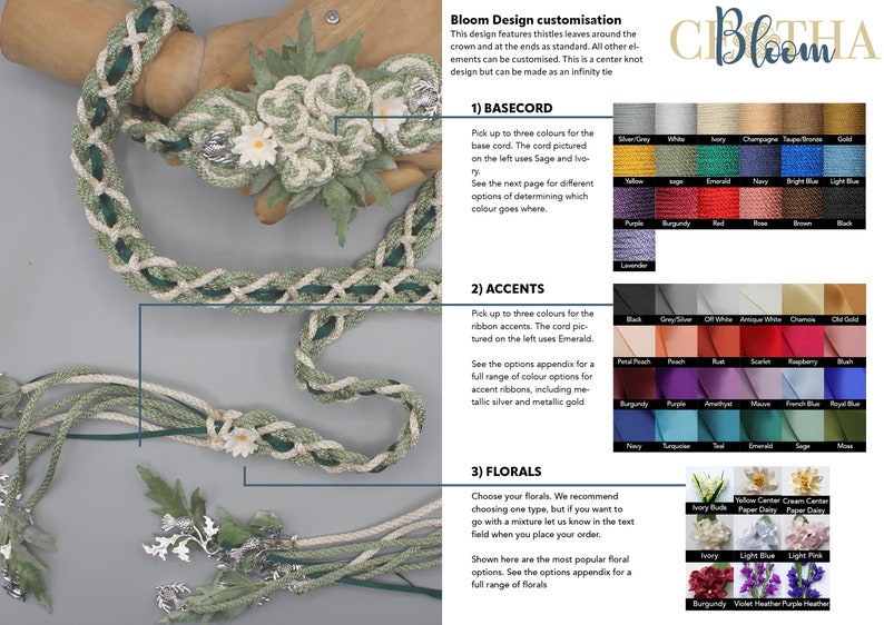 a page with instructions for making a braided flower