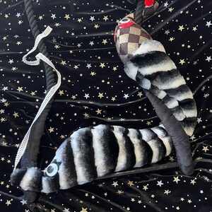 OOAK Worm on a String Plush, Circus Themed Worm Twins