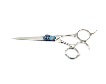 5.5" Tungsten Titan Cobalt Hair Cutting Shears Best Dry Cut Scissors Swivel Thumb Scissors TM2010 Free Holder Gift