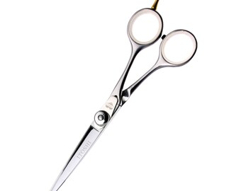 5.5" Tungsten Titan Cobalt Hair Cutting Shears Best Dry Cut Scissors Detachable Finger Rest TF550 Free Holder Gift