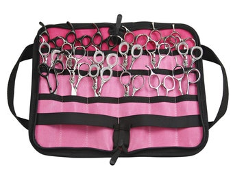 Waxed Canvas Hair Scissors Case: Hairstylist Tool Organizer