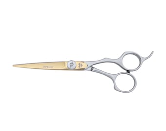 5.5" Tungsten Titan Cobalt Hair Cutting Shears Best Dry Cut Scissors TT550 with Premium Holder