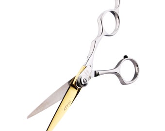 5.5" Tungsten Titan Cobalt Hair Cutting Shears Best Dry Cut Scissors TT550 with Premium Holder