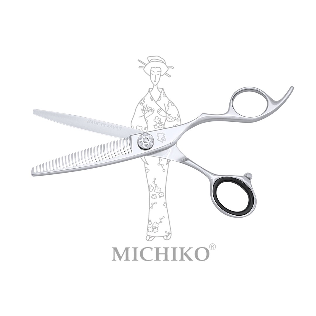 Authentic Japanese Hair Thinning Shears MICHIKO NIGATA T302 Bent Thumb