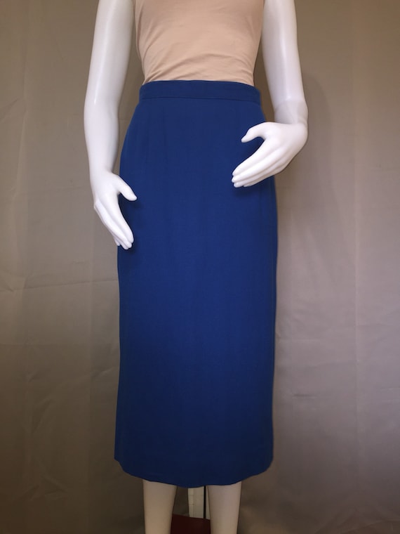 1990s Howard Wolf yale blue skirt