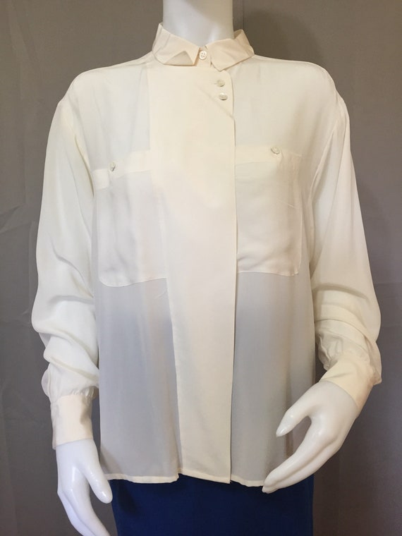 1980s Cassidy silk Blouse - image 8