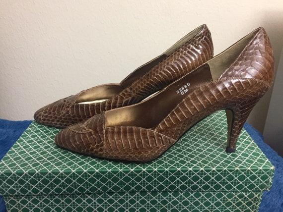 1980s J. Renee womans high heels, snakeskin shoes… - image 3