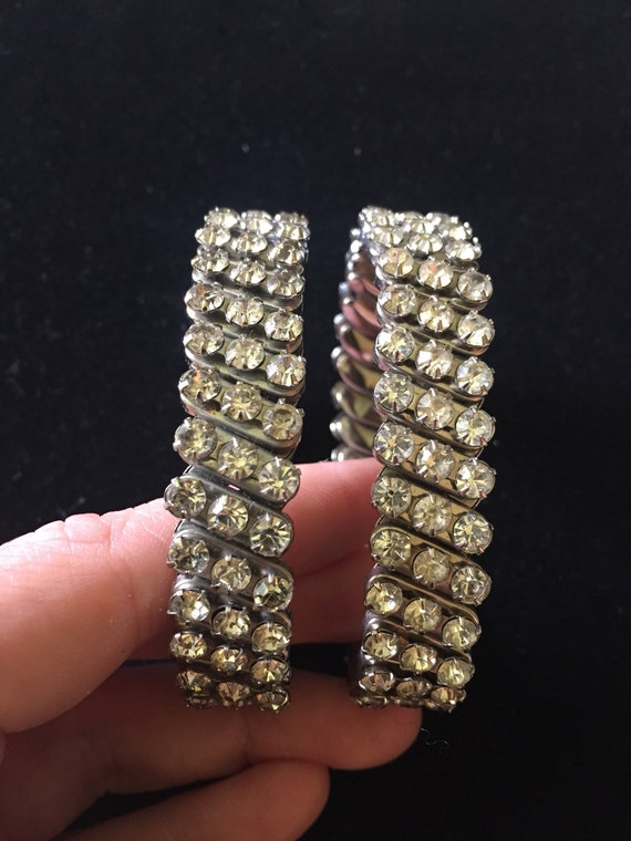 1960s rhinestone bracelets, set of 2 - image 3