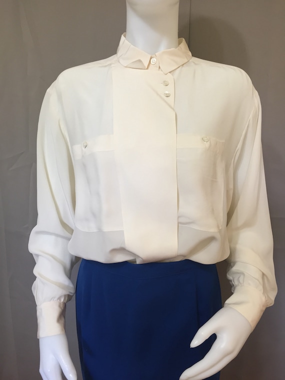 1980s Cassidy silk Blouse - image 1