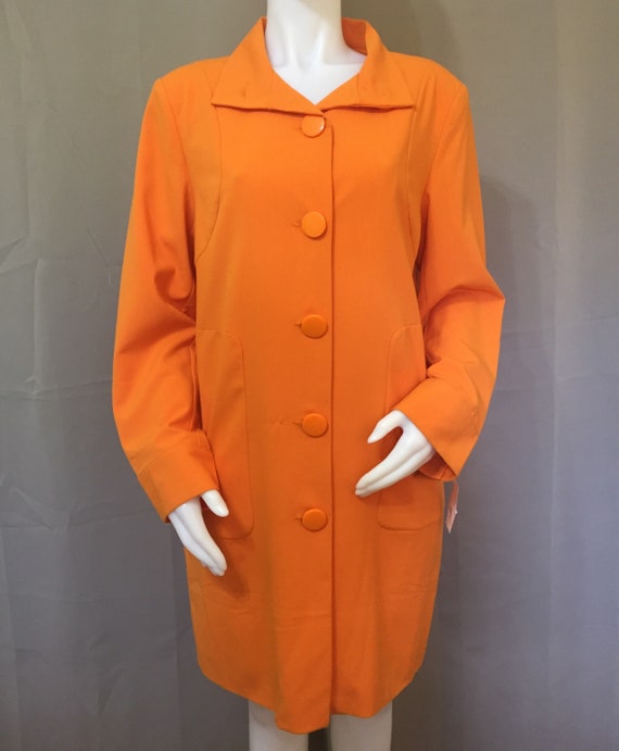 1990s Jennifer Eden orange mod style jacket