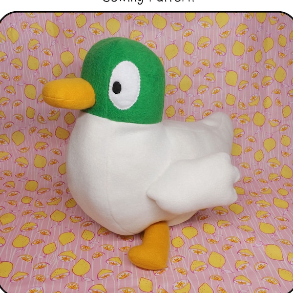 Duck Plush Sewing Pattern PDF Download