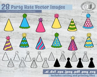 Download Party Hats Clipart Etsy
