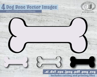 Download Short Dog Bone Outline Vector Dog Bone SVG Cricut Machine ...