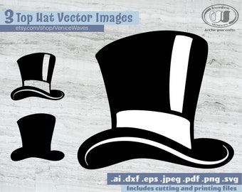 Top Hat Clipart Etsy