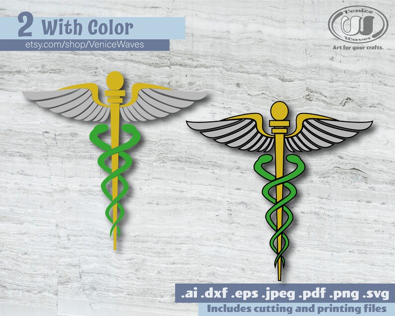 Download Caduceus SVG Caduceus Cut File Caduceus Clipart Caduceus ...