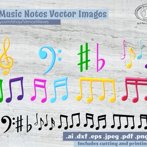 Music Notes Clipart, Music Notes Cut File, Music Notes Clipart, Music Notes PDF, Music Notes Download, Digital Download, Instant Download