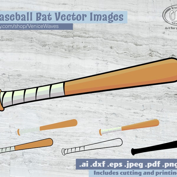 Baseball Bat SVG, Baseball Bat Cut File, Baseball Bat Clipart, Baseball Bat PDF, Baseball Bat  Download, Digital Download, Instant Download