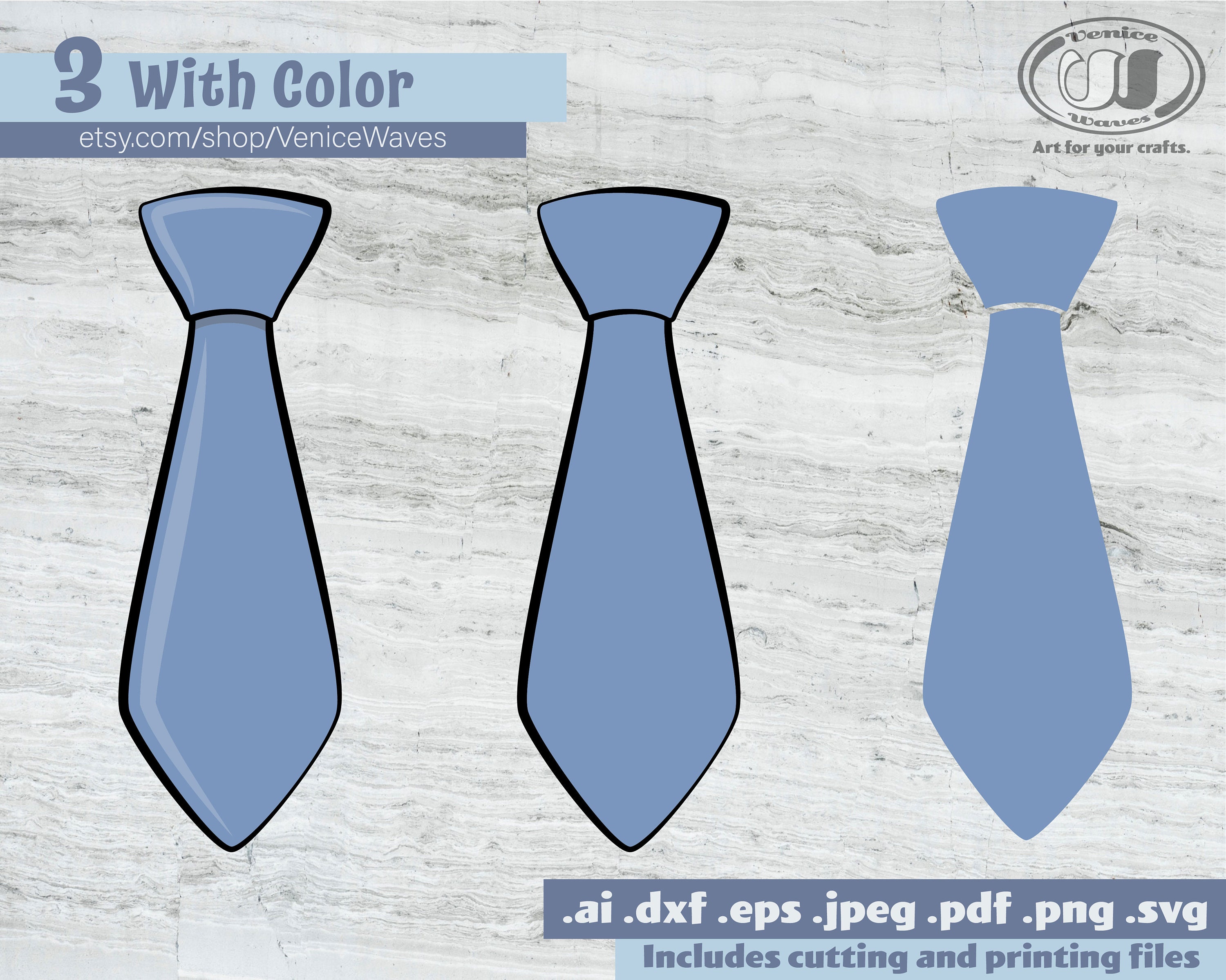 Necktie SVG Necktie Cut File Necktie Clipart Necktie PDF Etsy