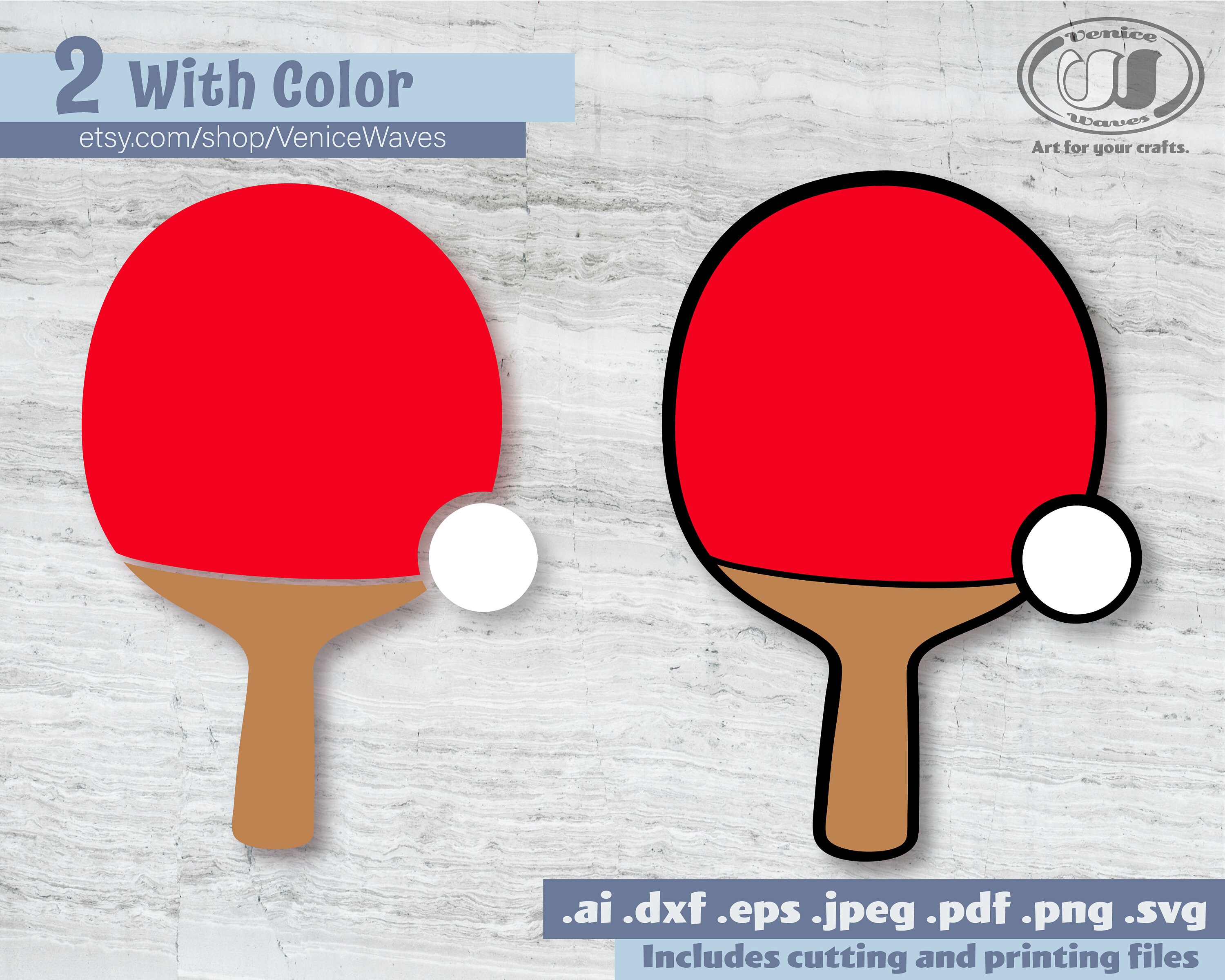 Ping Pong Paddle SVG Ping Pong Paddle Cut File Ping Pong Etsy